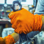 4GRIP Orange Dotted Nitrile Gloves - Image 5