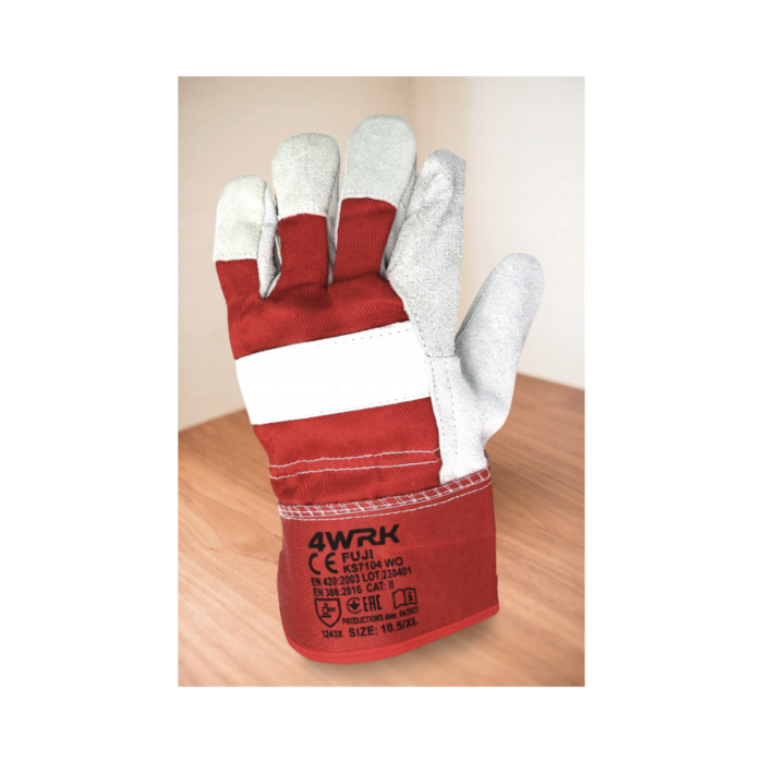 FUJI XKS7104 WO Leather Gloves Red - Image 4