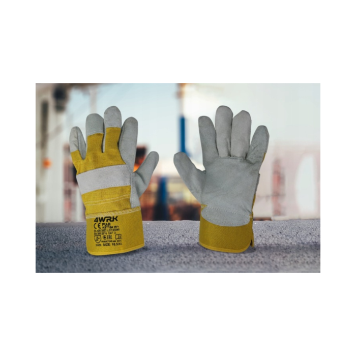 FUJI XKS7104 WO Leather Gloves Yellow - Image 2